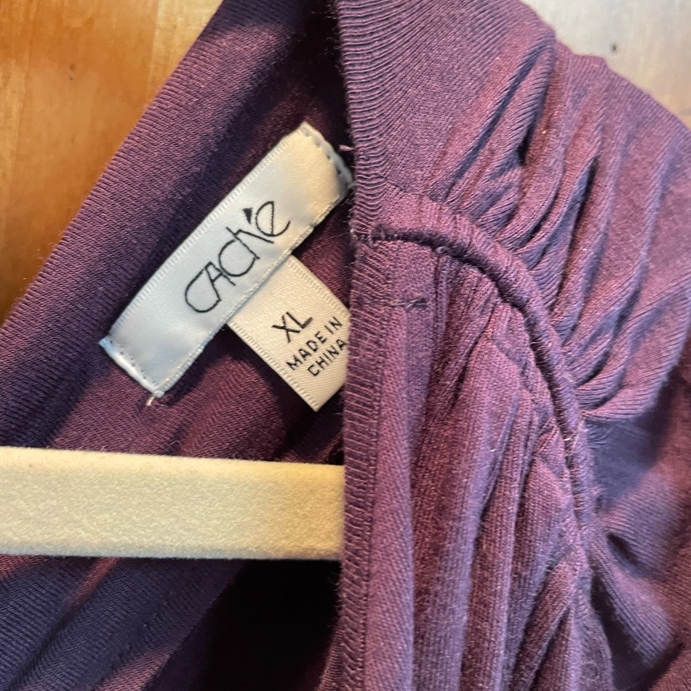 Cache Purple Blouse With Bead Work Size Xl - image 3